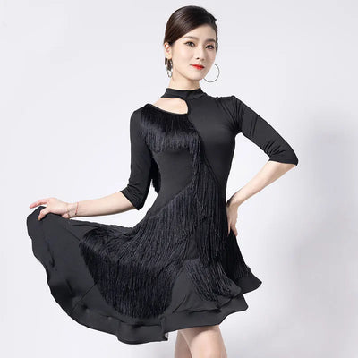 Fashion Latin Dance Wear for Women Latin Dresses Fringes Ballroom Practice Clothes Salsa Samba Dance Costumes