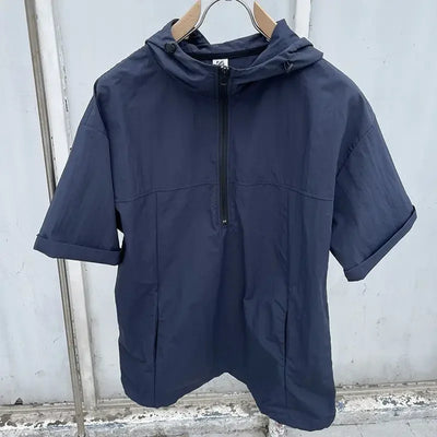 Summer Sweatsuit Sets Men Casual Hoodie T-shirt Short Sleeve Quick Dry Shorts Sports Suits Summer Outdoor Thin Cool Workwear Set