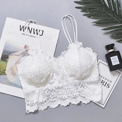 Wireless Push Up Bra Body Shaping Sexy Flower Lace Bra for Women