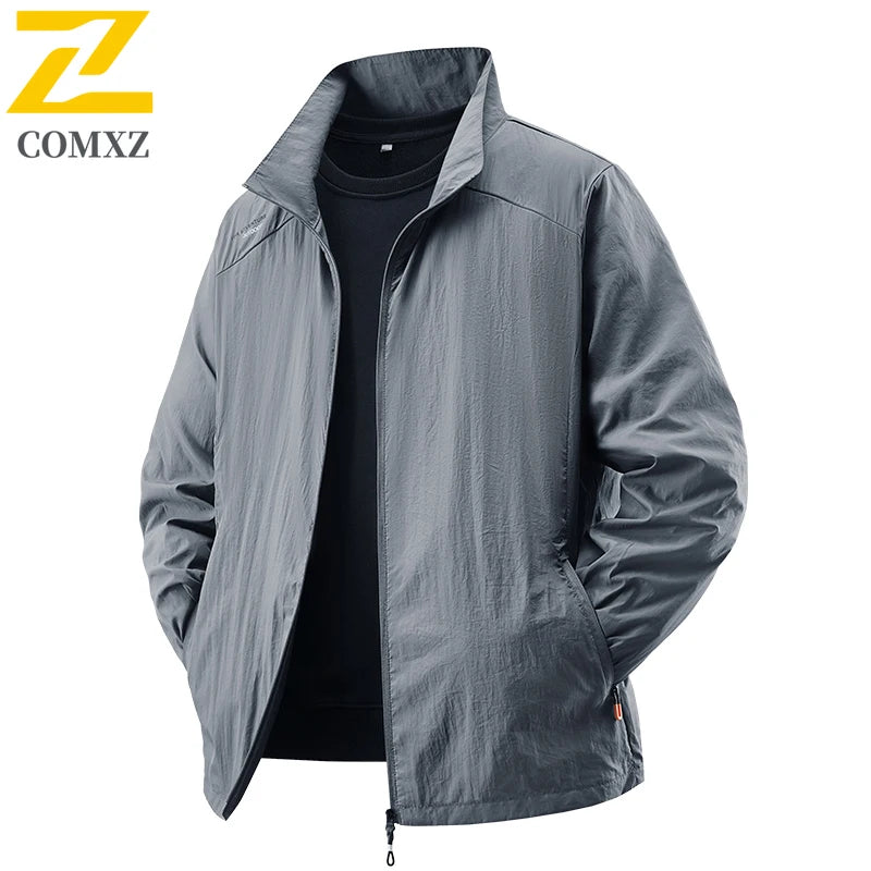 Summer Sunscreen Jacket Men's Casual Quick Dry Breathable UV Coat Outdoor Cycling Camping Fishing Lightweight Skin Windbreaker