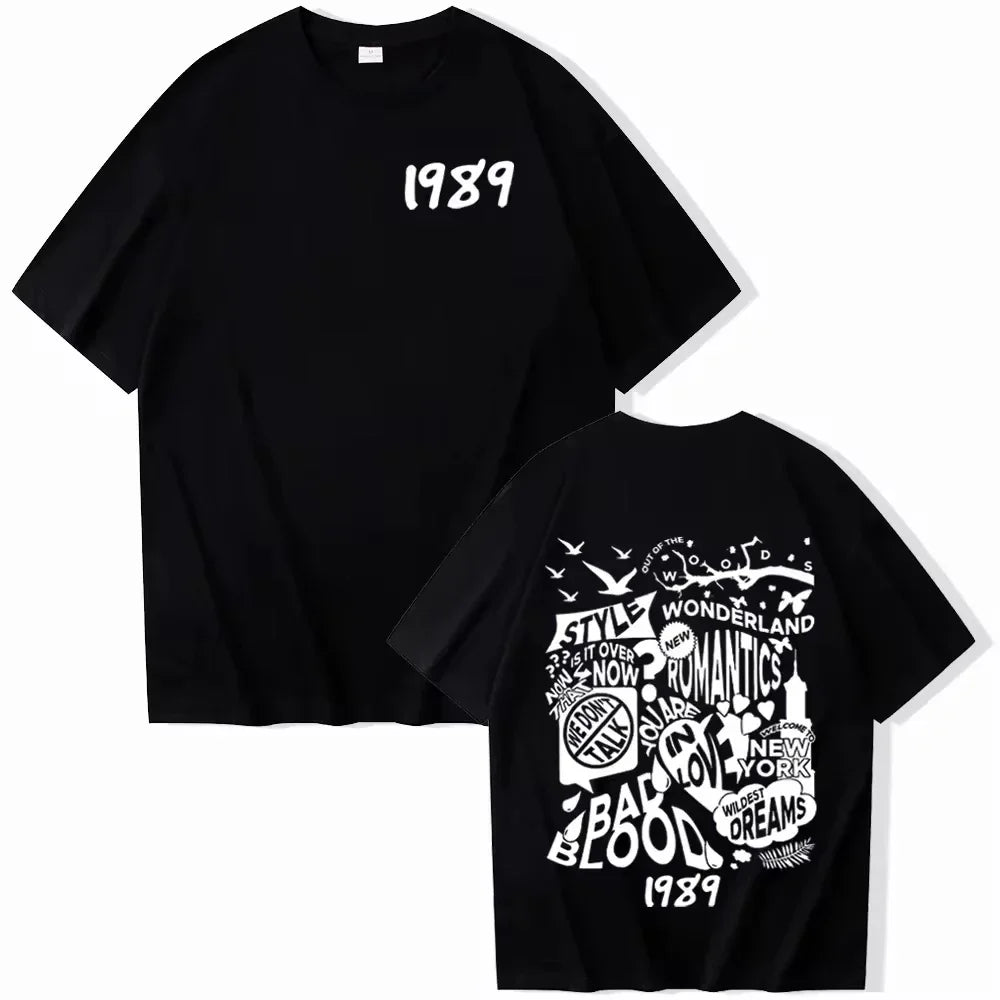 Women's Wear Taylor 1989 Shirt Midnights Shirt Gift for Fans Taylor Music Album Swiftie T-Shirts O-Neck Men's Short Sleeve Tops