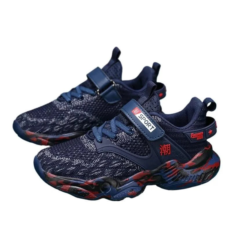 Children's Shoes Boys' Sports Shoes Summer Breathable Fly Woven Shoes Double Mesh Kid's Comfort Big Kids Pop Boys Soft Soled