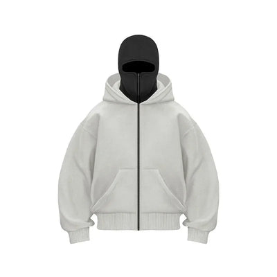 "2025 Men's Designer Clothing: Double-zipper hoodie, autumn and winter masked hip-hop Sweatshirt, Fitness and casual Hoodie.