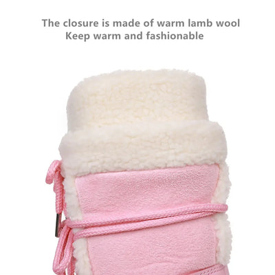 Snow Boots for Women Hairy Fuzzy Fluffy Furry Fur Boots 2025 Winter Boots for Women Waterprrof Pink Black White Fur Snow Boots