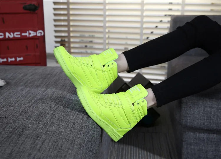 2023 Autumn Designer Wedges White Platform Sneakers Women Shoes Leather Black High Top Sneakers Hidden Increasing Basket Femme
