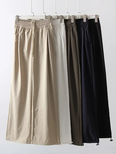 White Sweatpants For Women High Waist Loose Joggers Straight Trousers Female Black Spring Summer Casual Woman Long Pant Wide Leg