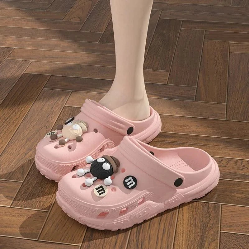 Children's Clogs For 6-18 Year Kids Sandals Cool Mules Outer Wear Summer Casual Hole Shoes For Boys And Girls Slippers