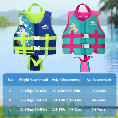 Safety Life Jacket for Children Neoprene Water Sport Buoyancy Life Vest Swimming Boating Skiing Driving Drifting Life Jacket