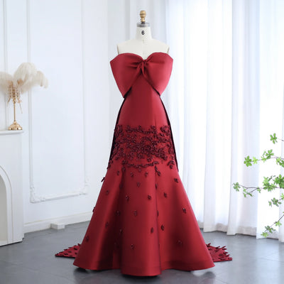Sharon Said Luxury 3D Flowers Blush Pink Satin Mermaid Evening Dress Off Shoulder Women Wedding Prom Party Gown SS464 Customized