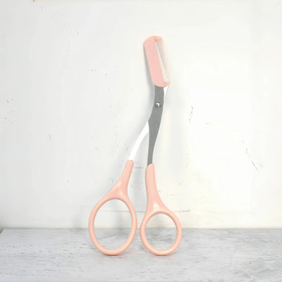 Precision eyebrow trimmer scissors with comb - a scratch free hair removal and shaping tool suitable for both men and women