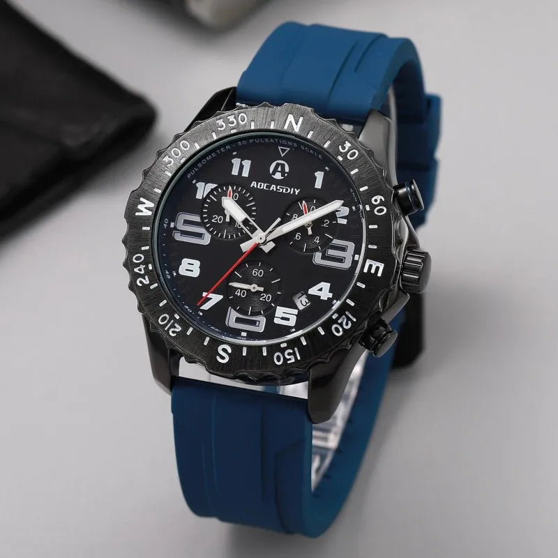 Men’s Watches Top Brand Big Sport Watch Luxury Men Quartz Wrist Watches Chronograph Male Clock Endurance Watch Wristwatches