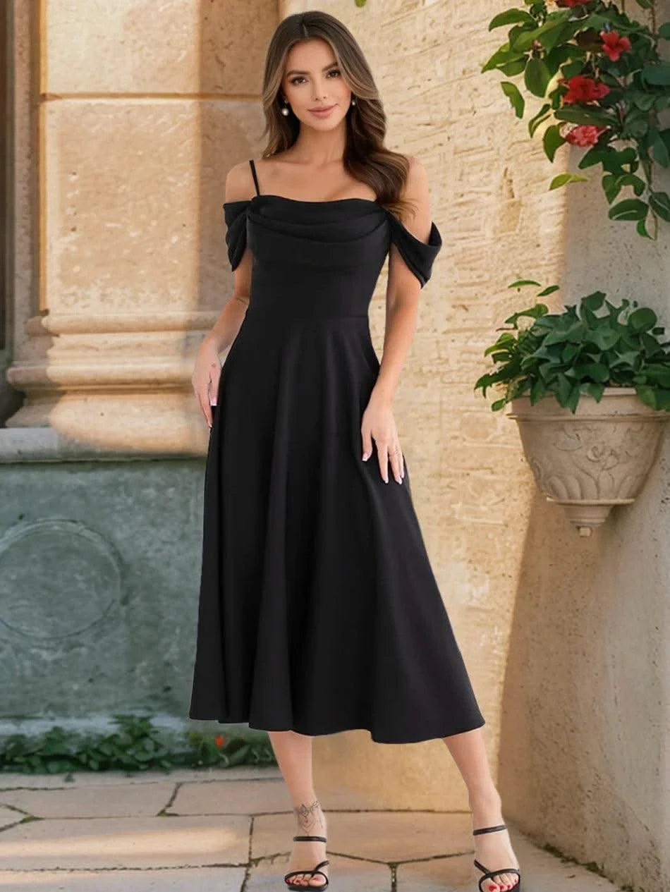 European and American Summer Dress for Women Clothing New Sexy Pleated Suspender Dresses 2025 Slim Temperament A-line Skirt
