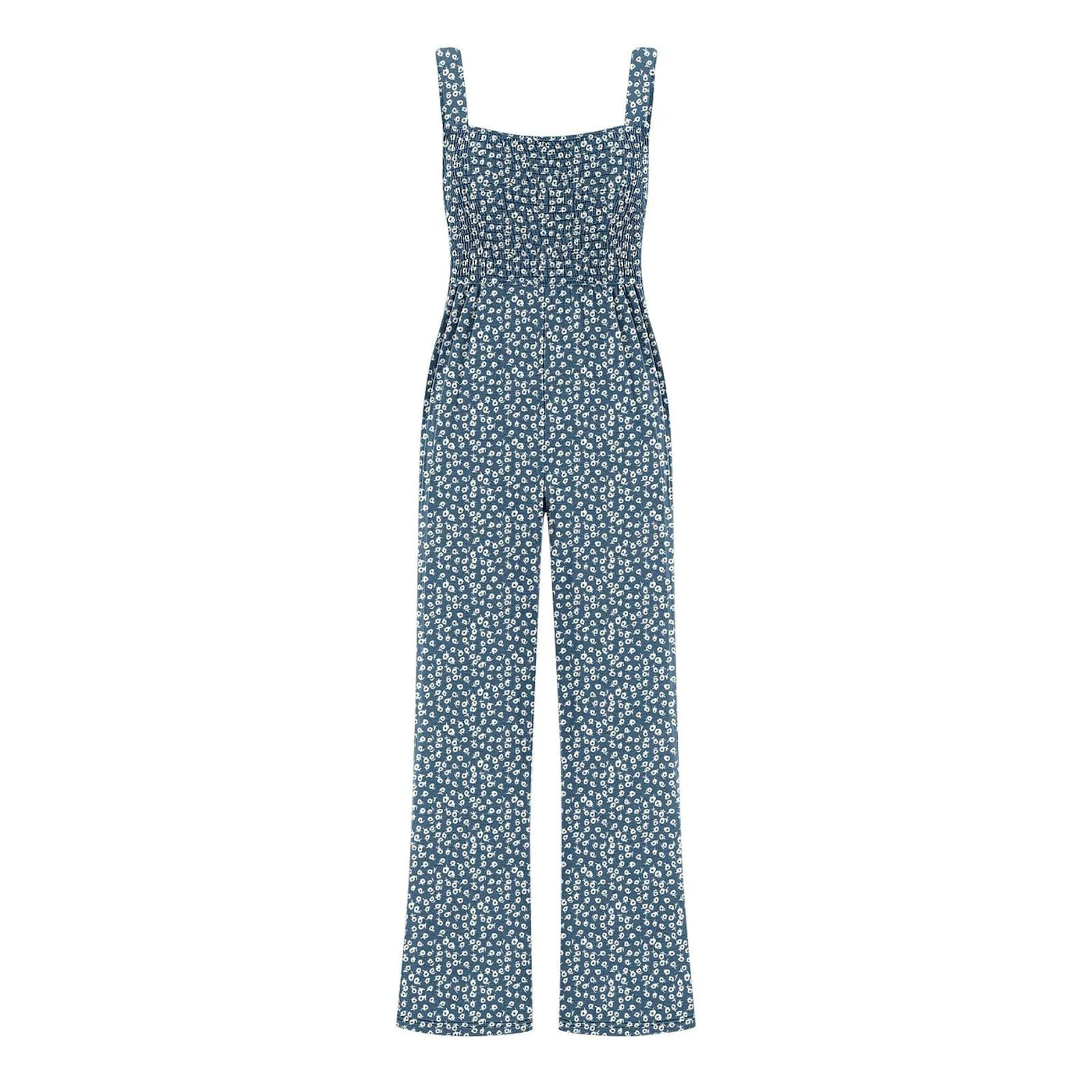 Summer Sexy Sling Jumpsuits Women'S Fashion Printed Loose Pencil Pants Casual Streetwear Elegant Party Female Spaghetti Rompers