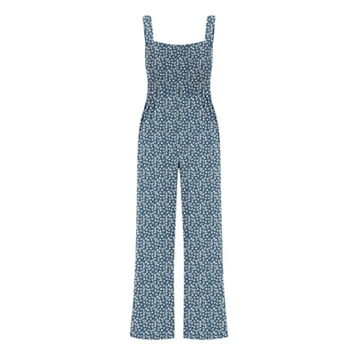 Summer Sexy Sling Jumpsuits Women'S Fashion Printed Loose Pencil Pants Casual Streetwear Elegant Party Female Spaghetti Rompers