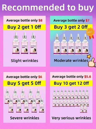 Effective Anti Wrinkle Aging Effect Remove Facial Wrinkles Serum Remover Brightening Skin Fade Melanin Anti Wrinkle Facial Serum