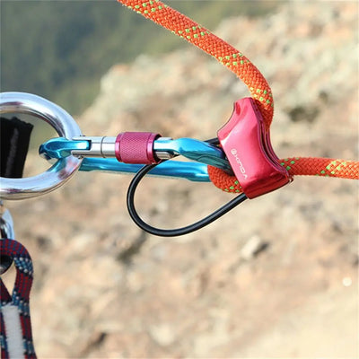Downhill Be-lay Rappel Device Safety Ring Double Slot Rock Climbing Rappel Professional ATC Climbing Descender Mountaineering