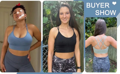 Women Strappy Sports Bras Padded Fitness Yoga Vest