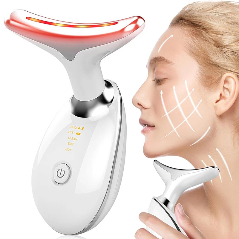 New 3 Colors Neck Face Beauty Device Facial Lifting Machine Skin Tighten Reduce Double Chin Anti Wrinkle Remove Lifting Massager
