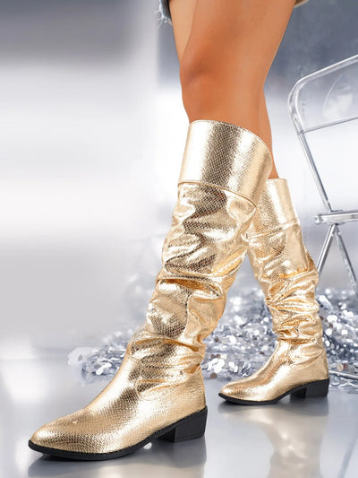 Women's Boots Knee-high Boots Women Shoes Fashion Western Cowgirls Women Boot Fashion Cowboy Leather Women 2025 New