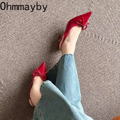Shallow Butterfly-knot High Heel Women's Elegant Shoes | Sandals |  Wedding | Party Shoes | Summer