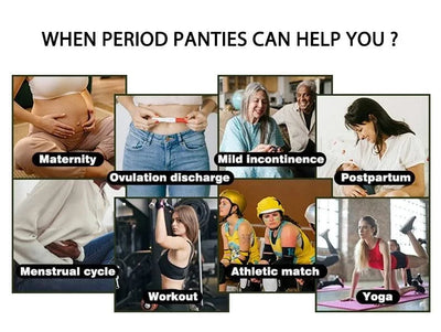 Women Period Underwear Leak Proof Panties for Menstruation Breathable Mesh Menstrual Panties High Waist Absorbent Period Panties