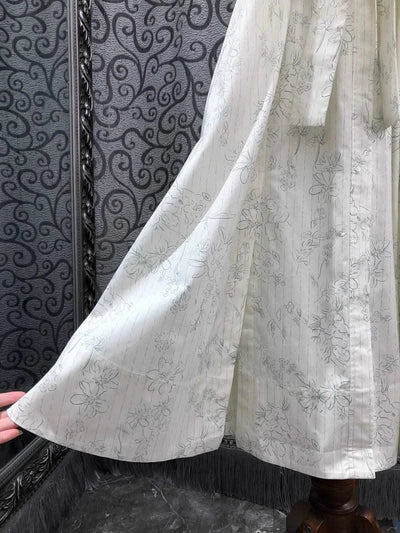 Newest Fashion Summer Dress 2025 High Quality Cotton Women Turn-down Collar Floral Embroidery Short Sleeve Long Shirt Dress Belt