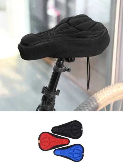 Soft 3D Padded Cycling Bicycle MTB Bike Saddle Seat Cover Cushion Sponge Foam Comfortable Saddles Mat Bicycle Accessory