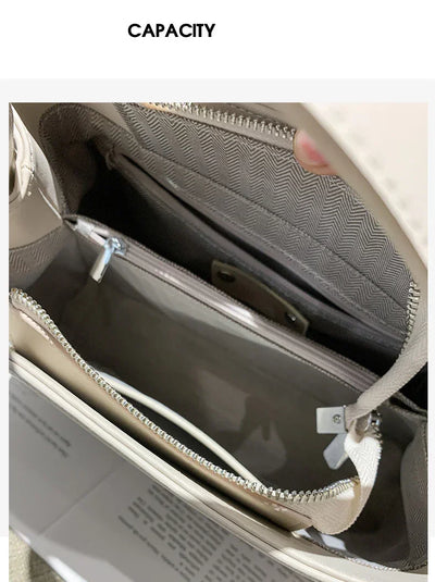 Women's Cowhide Genuine Leather Shoulder Bag Female Fashion Luxury Designer Handbags Ladies Commuting Large Capacity Bucket Bags