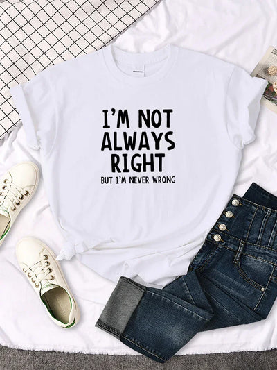 Women's T-Shirt Cool Interesting Letters Printed Tees Female Summer Oversized Tshirt Woman Round Neck Casual Tshirt Tops
