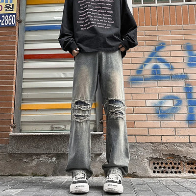 Men Clothing 2025 Y2K Fashion Stretch Slim Ripped Jeans Pants Vintage Skinny Biker Denim Trousers Ankle Zipper Ropa Hombre Jeans