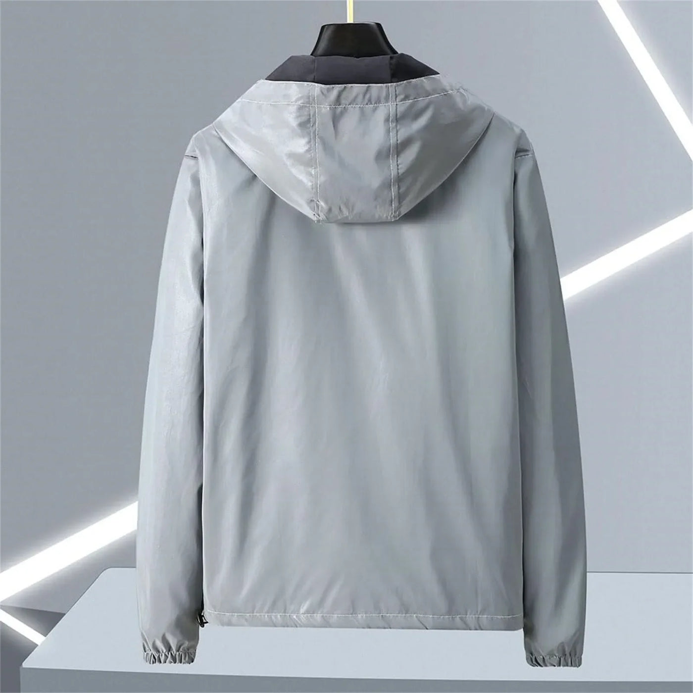 Men Summer Outdoor Reflective Jackets Thin Lightweight Loose Large-Sized Sun-Protective Clothing Waterproof Windbreaker Jackets