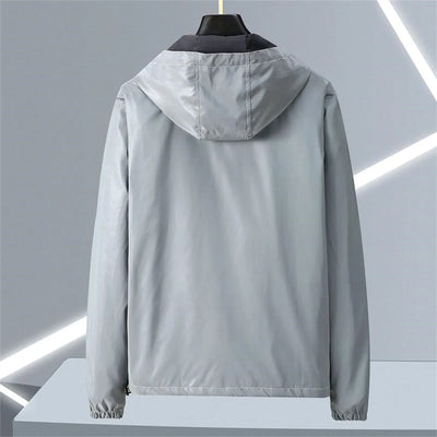 Men Summer Outdoor Reflective Jackets Thin Lightweight Loose Large-Sized Sun-Protective Clothing Waterproof Windbreaker Jackets