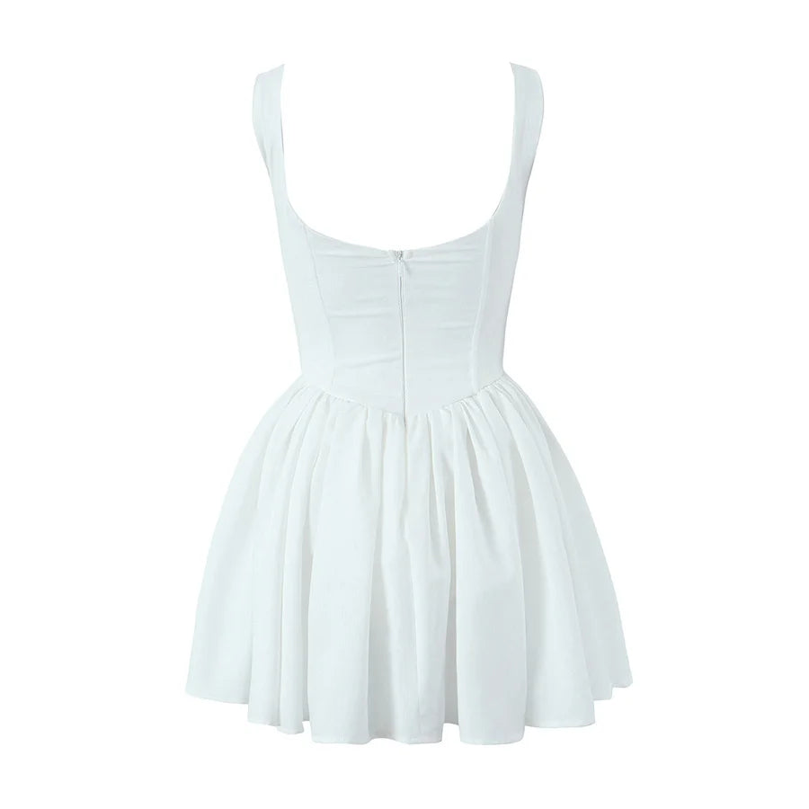 Summer clothes women 2024 short dresses women evening party dresses white bodycon mini dress birthday dresses luxury fish bone