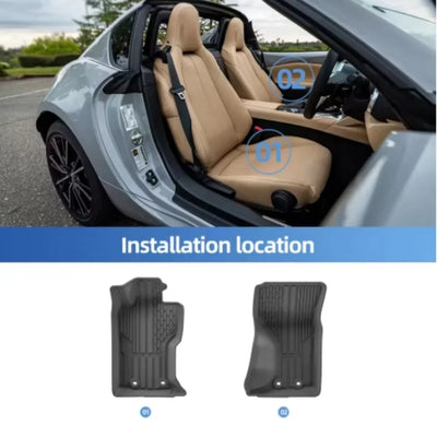 Car Floor Mats for Mazda MX-5 Miata MX5 MX 5 Mazda Roadster 2016-2024 Waterproof Protective Mat Car Interior Accessories