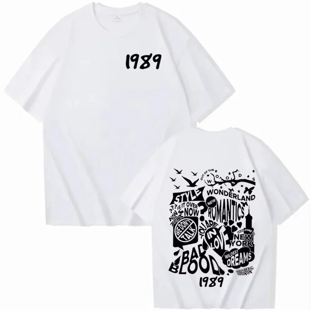 Women's Wear Taylor 1989 Shirt Midnights Shirt Gift for Fans Taylor Music Album Swiftie T-Shirts O-Neck Men's Short Sleeve Tops