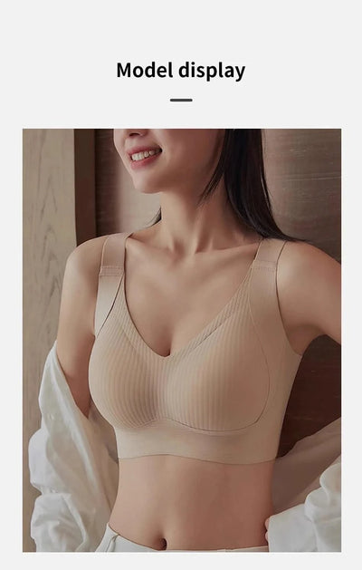 Maternity Bra Full Coverage Bralette for Large Bust Women Seamless Minimizer Bra with Wide Band Anti-Slip Adjustable Straps