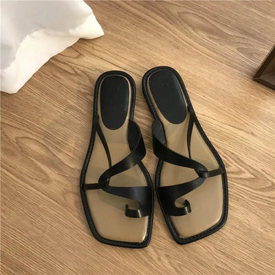 Women's Sandals Summer New 2024 Women Casual Flat Shoes Outdoor Clip Toe Flip Flops Women Beach Non-slip Sandals