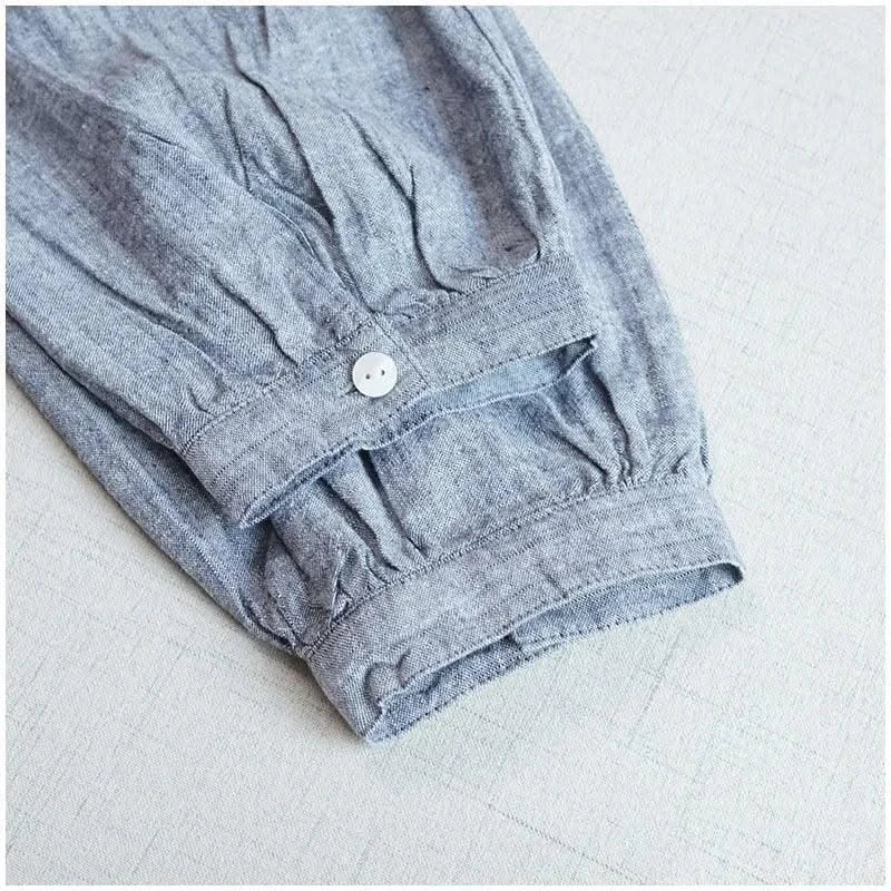 Cotton Linen Floral Embroidery Blouses Shirts For Women Tops Loose Oversize Lantern Long Sleeve Casual Boho Beach Summer Blusas