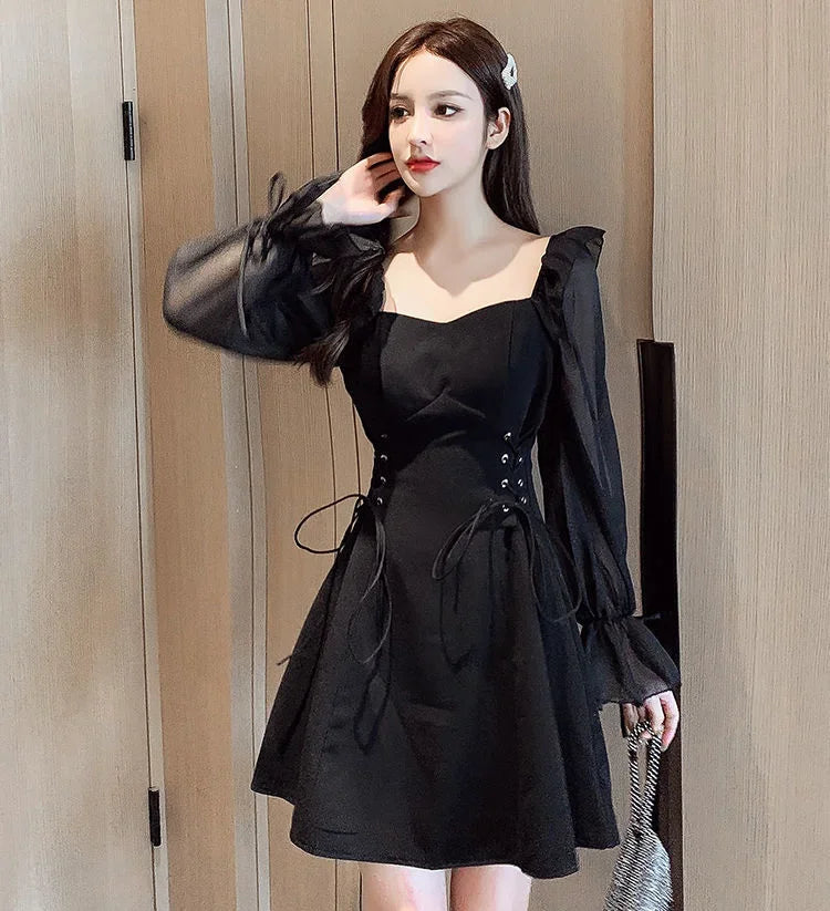 Dresses for Women Sensual Sexy A Line Spring Autumn Woman Long Sleeve Dress On Sales Designer Korean Fashion G Y2k Hot Promotion