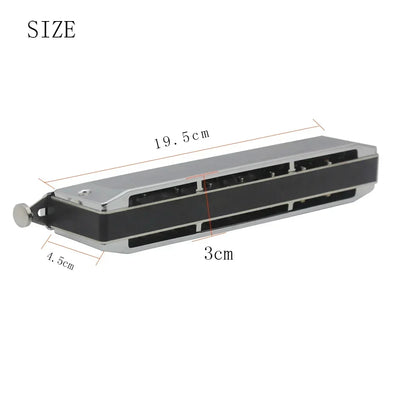 IRIN Harmonica 12/16-Hole 48/64-Note Chromatic Harmonica Semitones Mouth Organ Professional Harmonica Woodwind Instrument