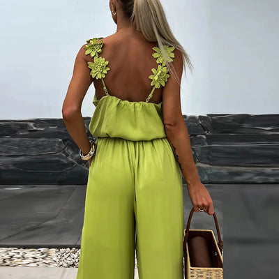 Female Jumpsuit For Women Casual Summer Solid Loose Long Pants Jumpsuit Women Bohemian Rompers Jumpsuit Overalls Female