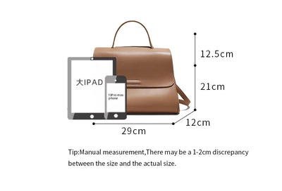 Women's Cowhide Genuine Leather Shoulder Bag Female Fashion Luxury Designer Handbags Ladies Commuting Large Capacity Bucket Bags