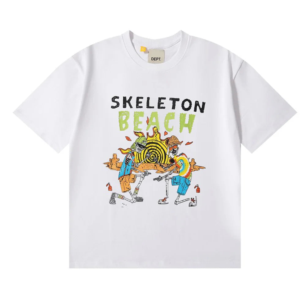 New Designer DEPT T-shirts For Men O-neck Cotton T Shirt Fashion Streetwear Cotton Tees Summer Women Casual Loose Print T-shirt