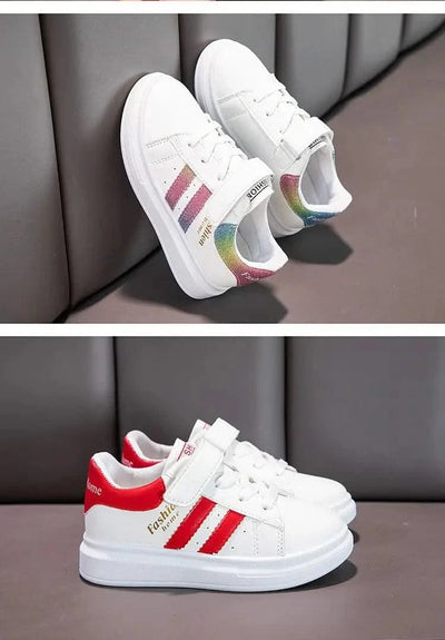 Children's Sports Shoes Non-slip New Tennis Shoes for Girls Fashion Boys Versatile Kids Causal School Running Sneakers Hook Loop