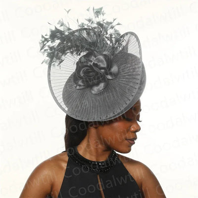 Royal Ascot Hat Fascinator For Women Tea party Floral Wedding Millinery Cap Elegant Women Church Kentucky Derby Chapeau Cap