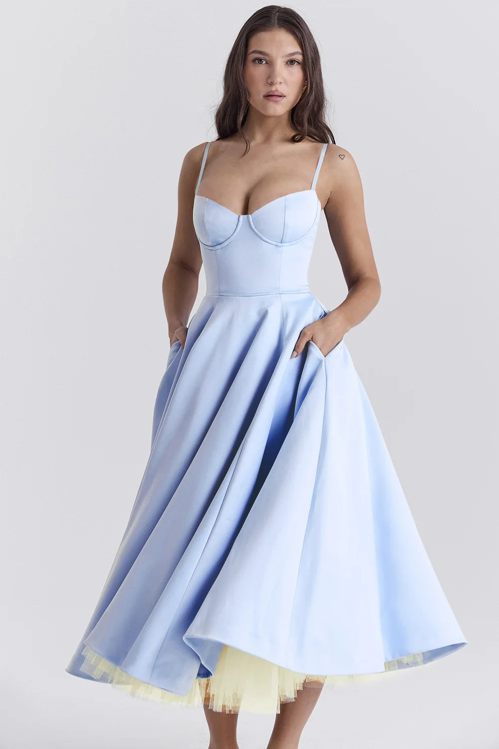Women's Summer Long Dresses Elegant Lady Maxi Dress O-Neck Blue Dress High Waist Party Dresses for Female Sexy Hoilday Sundress