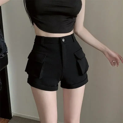 Booty Women's Shorts Tight Skinny Female Short Pants High Waist New In XL Aesthetic To Wear Designer Design Low Price Outfits