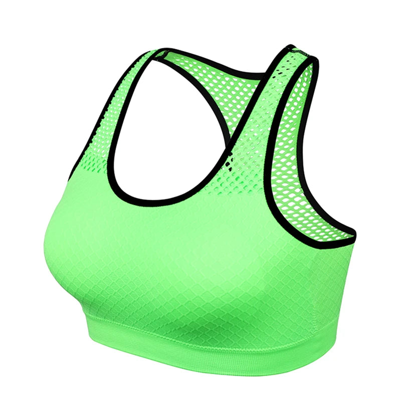 Breathable Women Active Bra Sports Bra Sexy Hollow Out Sports Top Push Up Gym Fitness Underwear Female Running Yoga Bra Tank Top