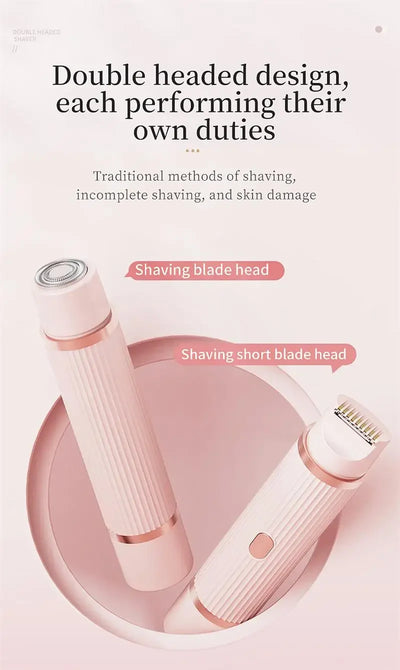 Electric Razors for Women Waterproof  Bikini Trimmer Face Shaver for Underarms Legs Ladies Body Trimmer Hair Removal Pink Purple