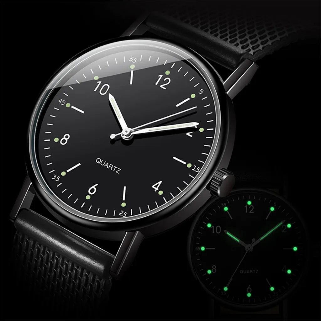 Women'S High-End Quartz Watch Casual Non-Waterproof Stainless Steel Luminous Dial Leather Steel Ladies Watch Luxury Fashion